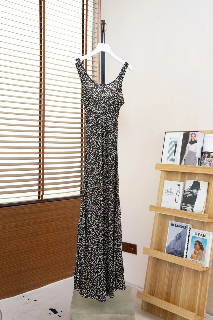 KDL0082/田园碎花吊带优雅连衣裙