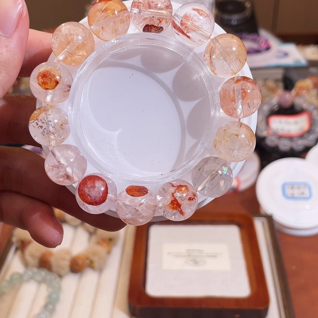 手链水晶未镶嵌黄胶花14.5m