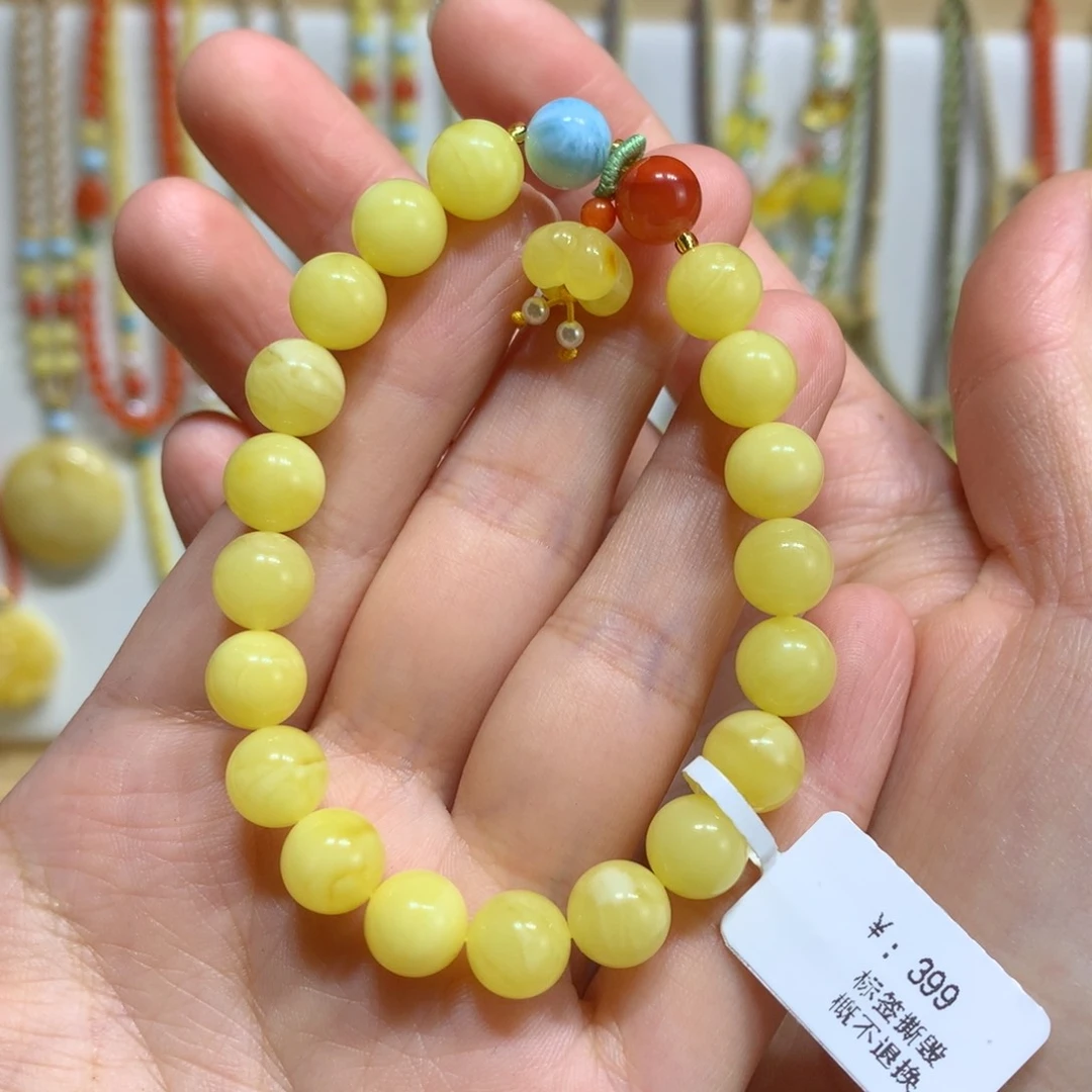 蜜蜡手链未镶嵌8.8m m