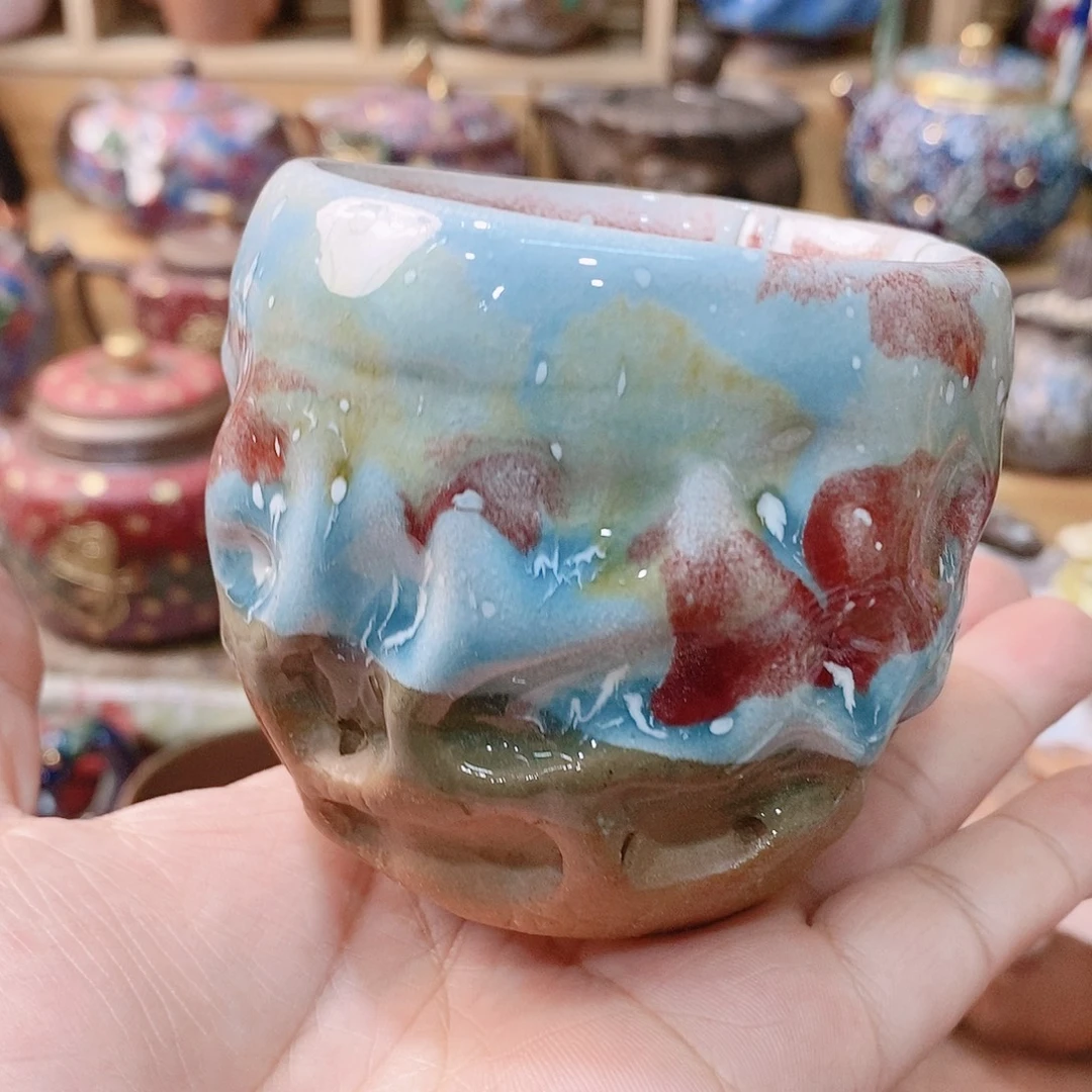 粗陶志野柴烧茶具