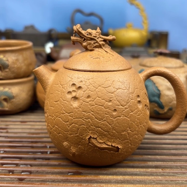 茶壶紫砂龙蛋原矿黄降坡原矿200c