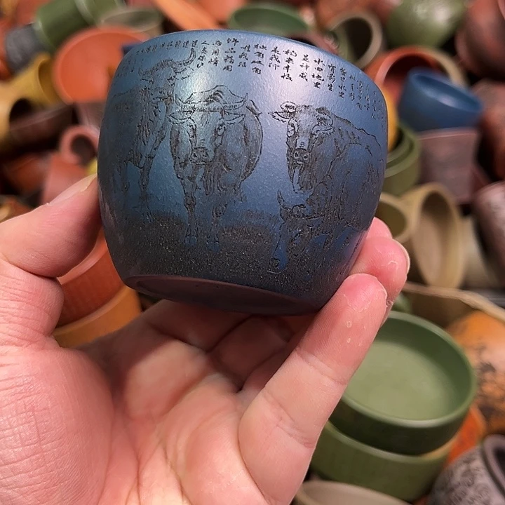紫砂茶杯全手工紫砂主人杯