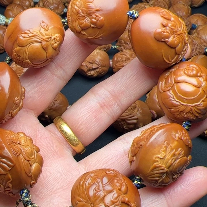 夯***夯手串/手链橄榄核橄榄核雕刻的核雕作品