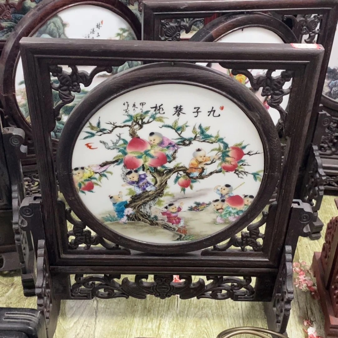 瓷片35*30 景德镇瓷板画柴窑烧制