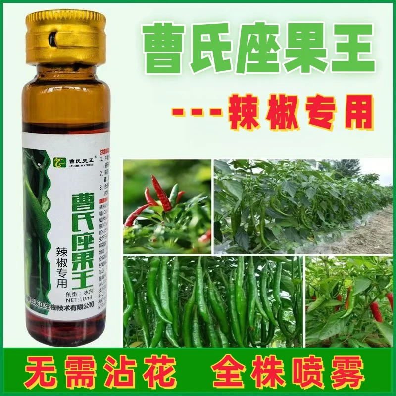 曹氏座果王辣椒专用无需沾花强力座果全株喷雾提高产量正品叶面肥