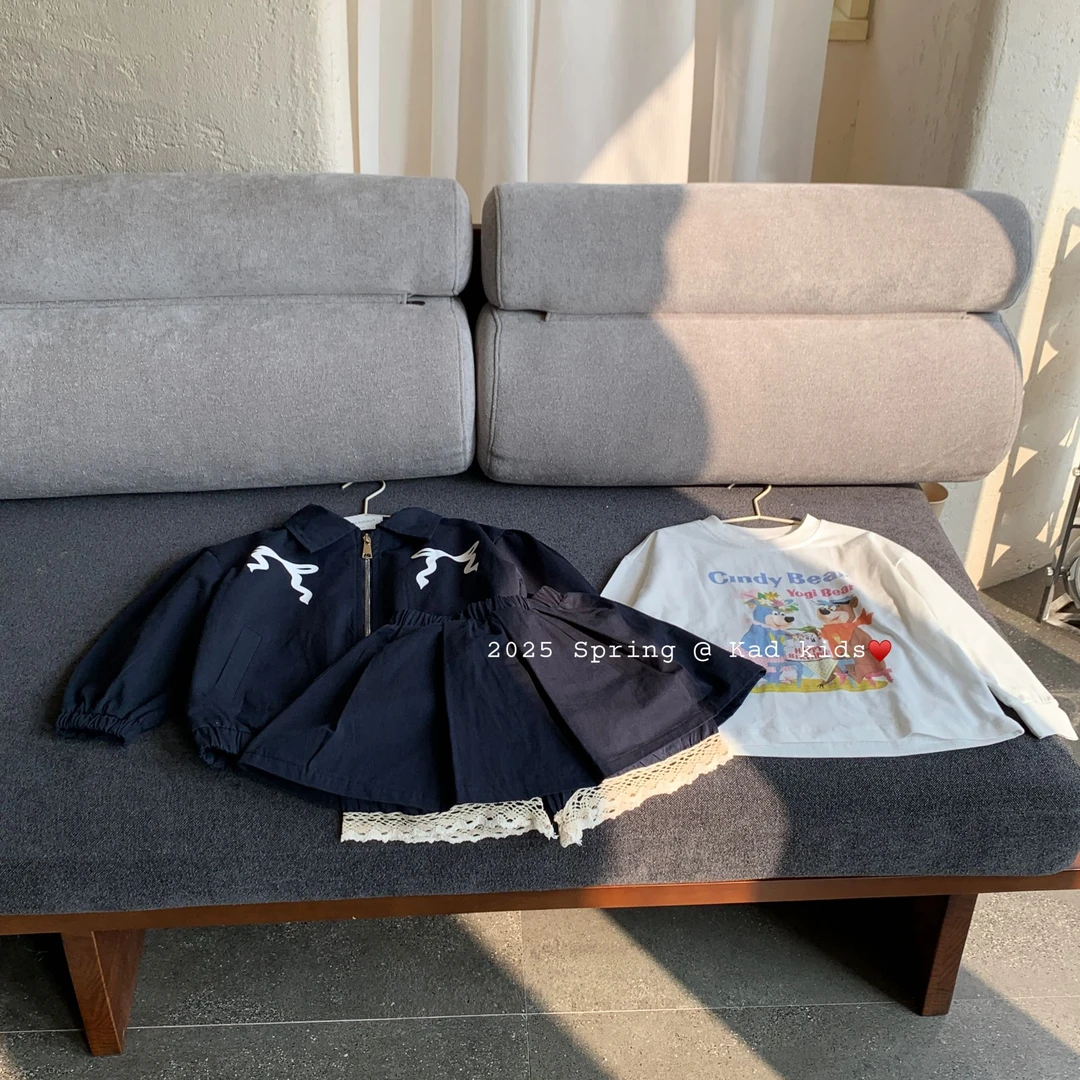 【断码清仓】K5005-棉布夹克套装+K5013-数码卡通长袖T