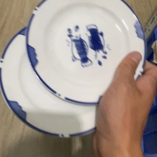 瓷片陶瓷15厘米2个红叶