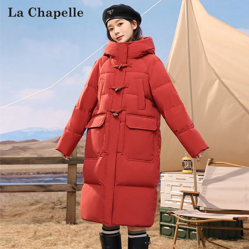 【艺菲专属】拉夏贝尔2024新款牛角扣学院风羽绒服LA40020191