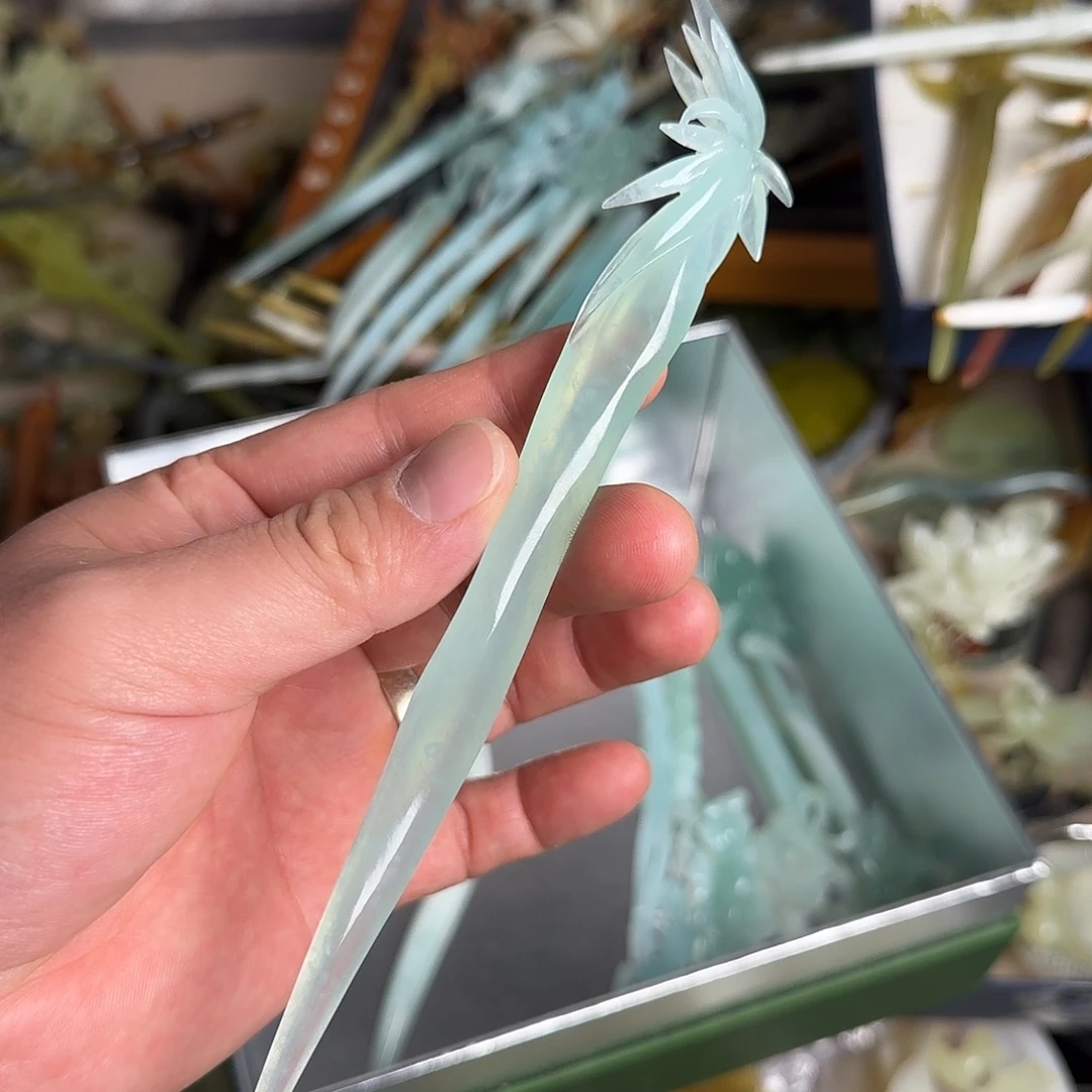 蛇纹石玉未镶嵌发饰