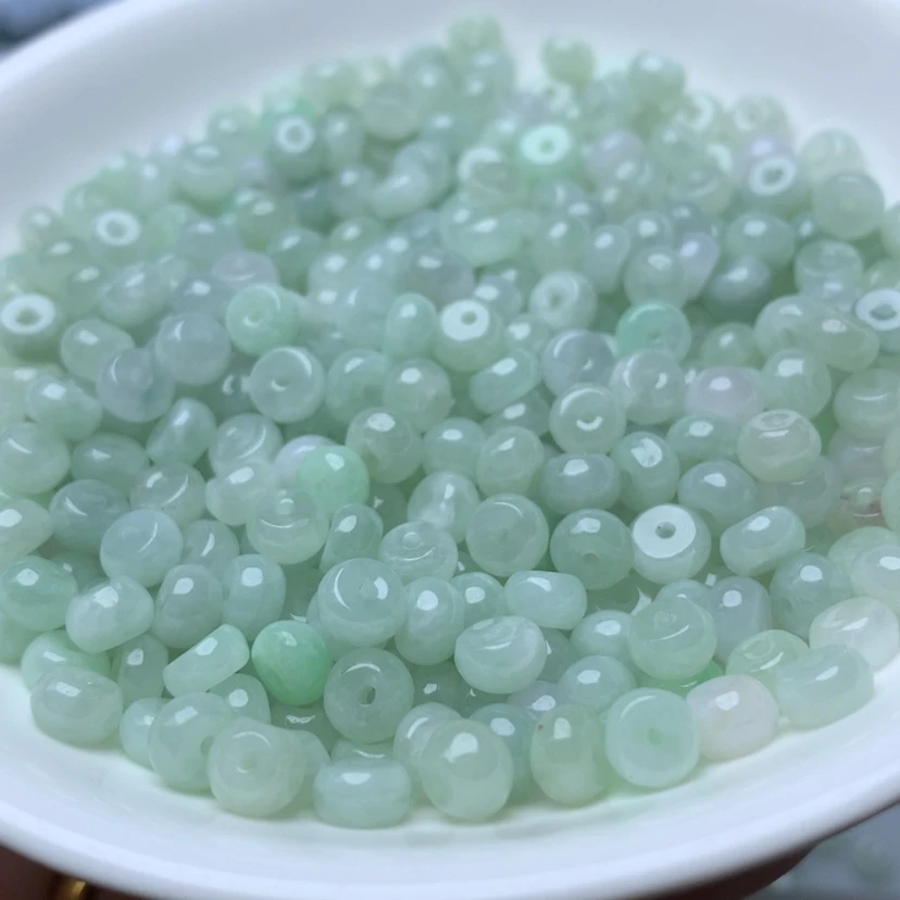 【闪购商品】未镶嵌手链翡翠卡3乘5冰果绿算盘100个