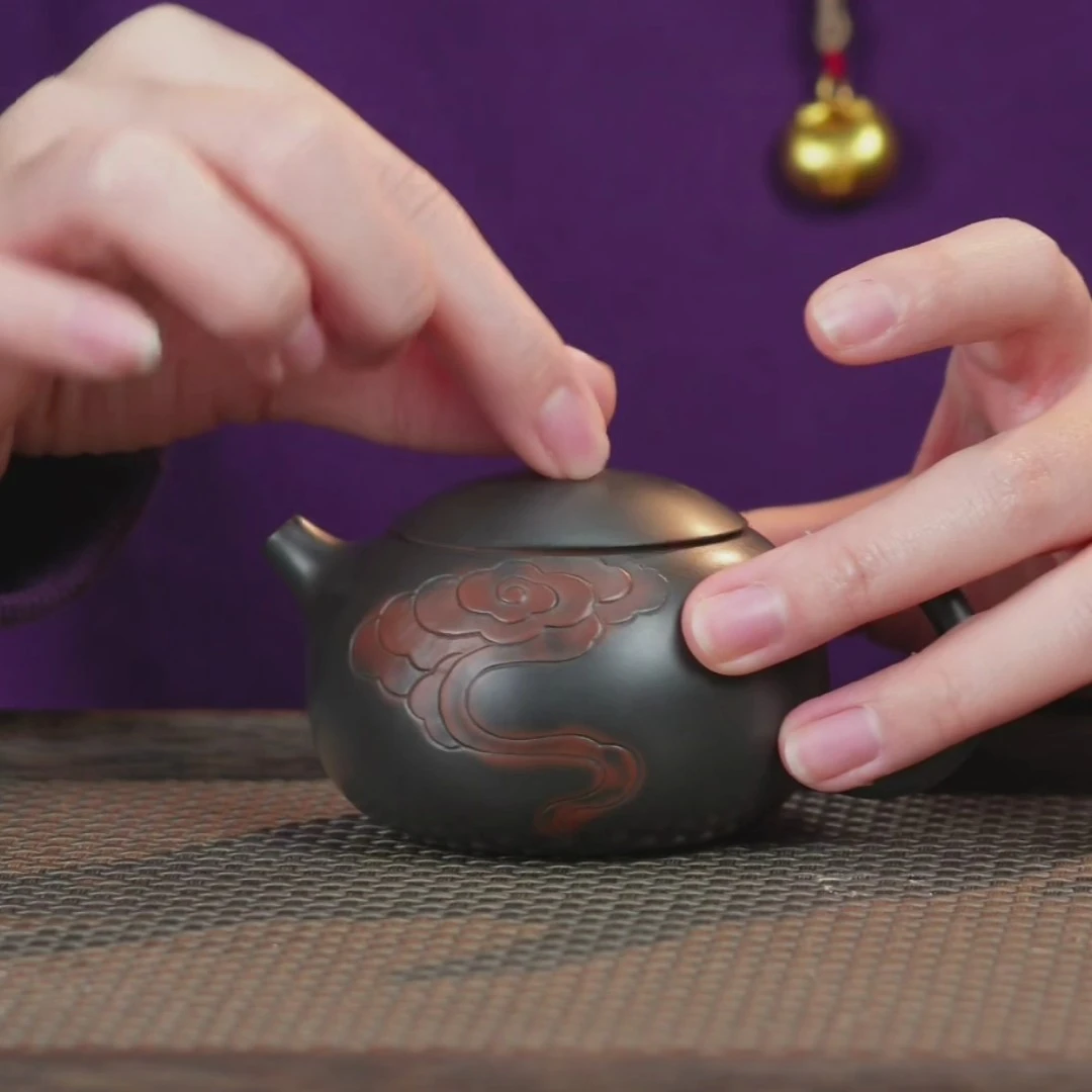 祥云西施壶 坭兴陶纯手工原矿泥料容量约120-130ml