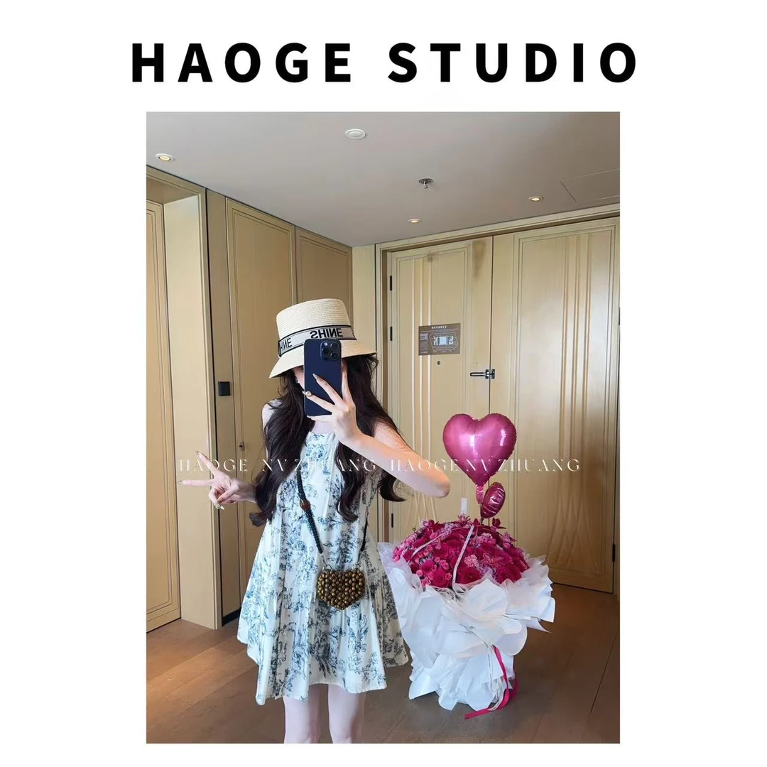 初·Chu●花鸟集HGX5LYQ2181A连衣裙预显瘦气质夏季甜美时尚设计