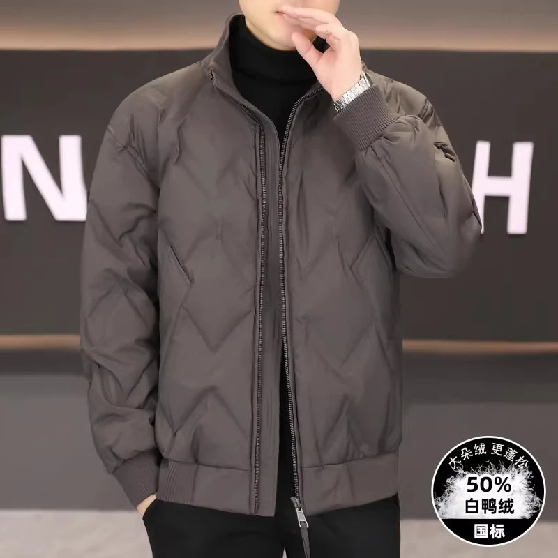 CQV高端羽绒服男装冬季新款成熟稳重防寒外套时尚休闲羽绒夹克潮