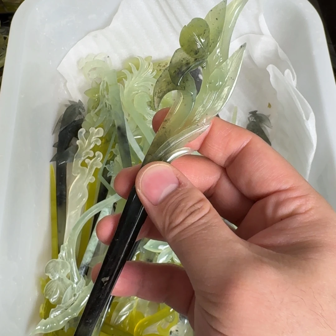 岫玉发簪未镶嵌明君玉簪贼拉好看