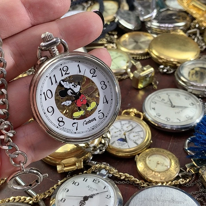 聚***悠机械怀表走时有链