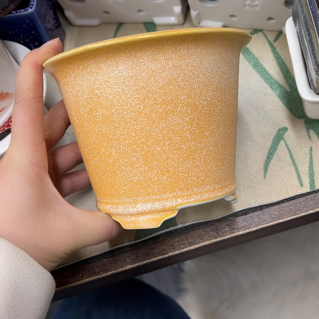 花盆紫砂885号瑕疵14.5/11.5cm窑变