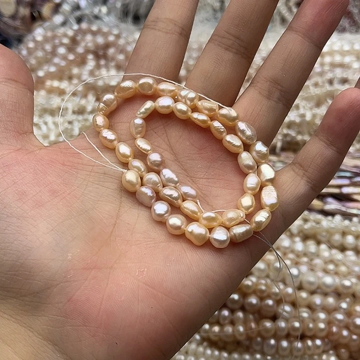 玛瑙/玉髓未镶嵌珠宝半成品一条香槟巴洛克珍珠2
