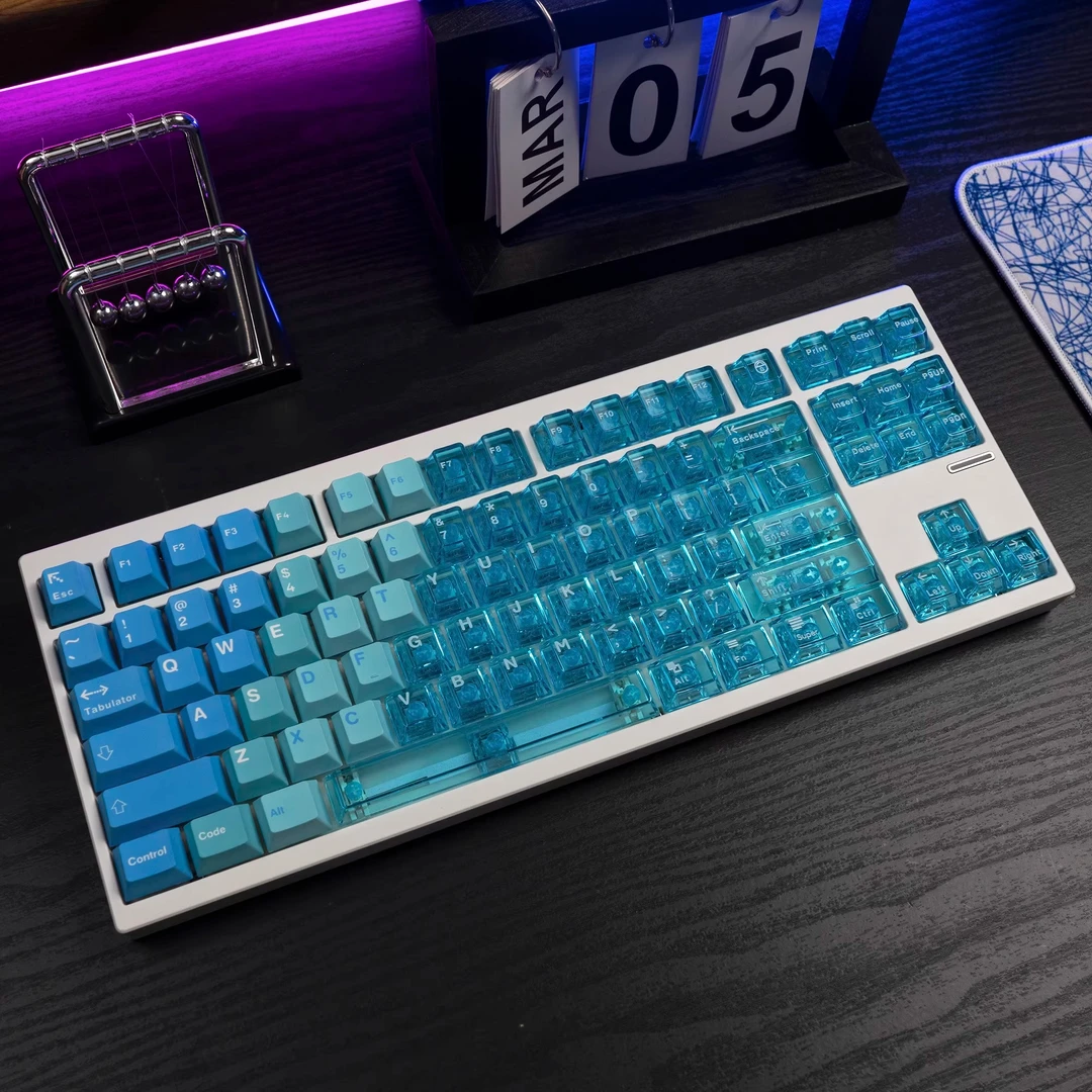 夏威夷雪山R2键帽PBT热升华+PC移印原厂高度适Wooting等机械键盘