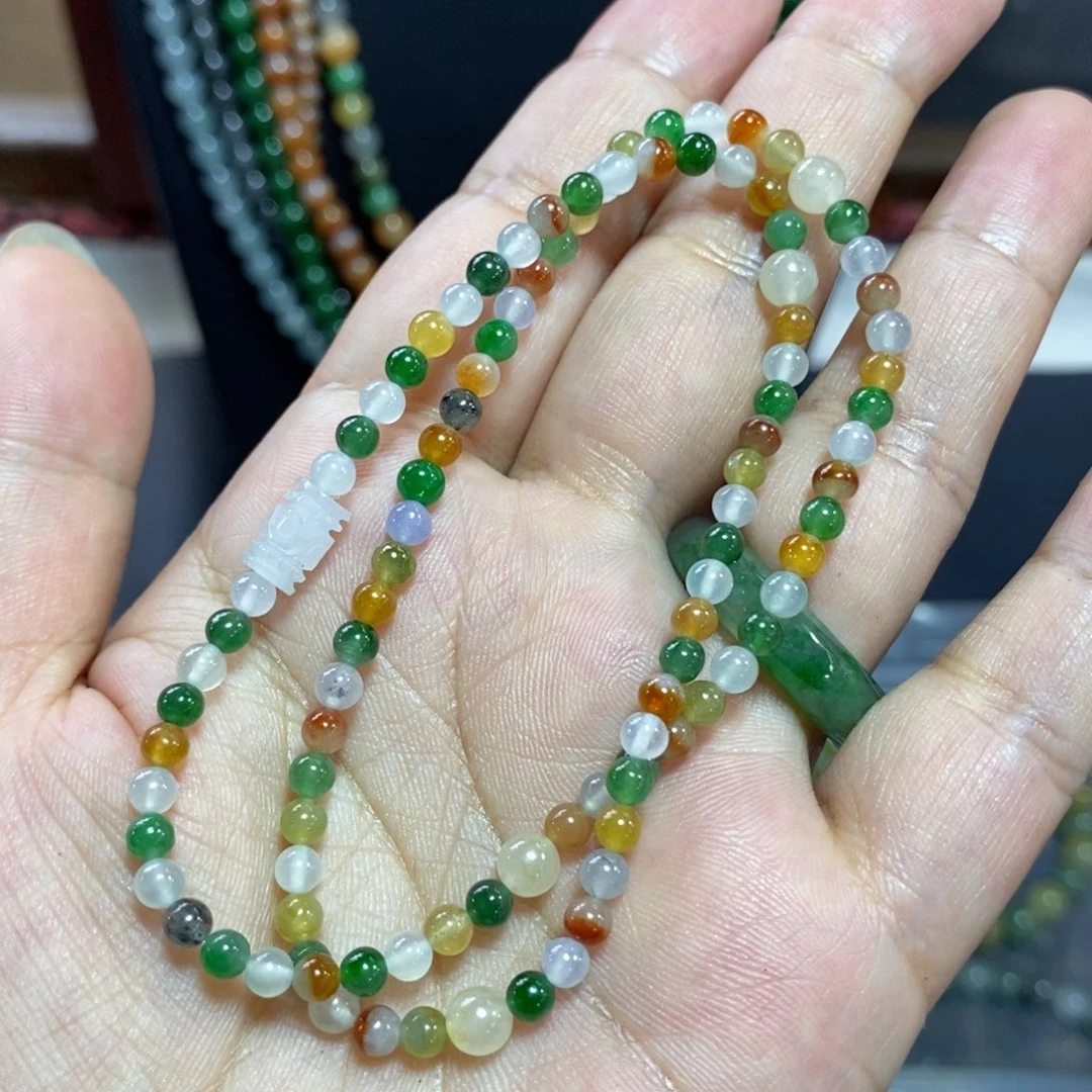 定制翡翠未镶嵌双圈手串