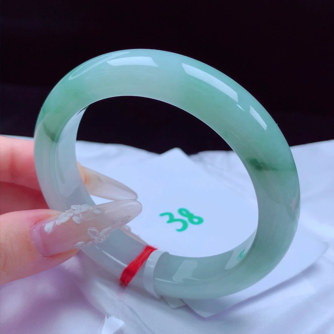 未镶嵌手镯翡翠天然缅甸翡翠A货手镯 38号