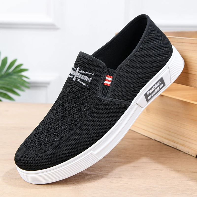 夏季2025新款网鞋男软底透气老北京布鞋男士休闲网面鞋防滑爸爸鞋