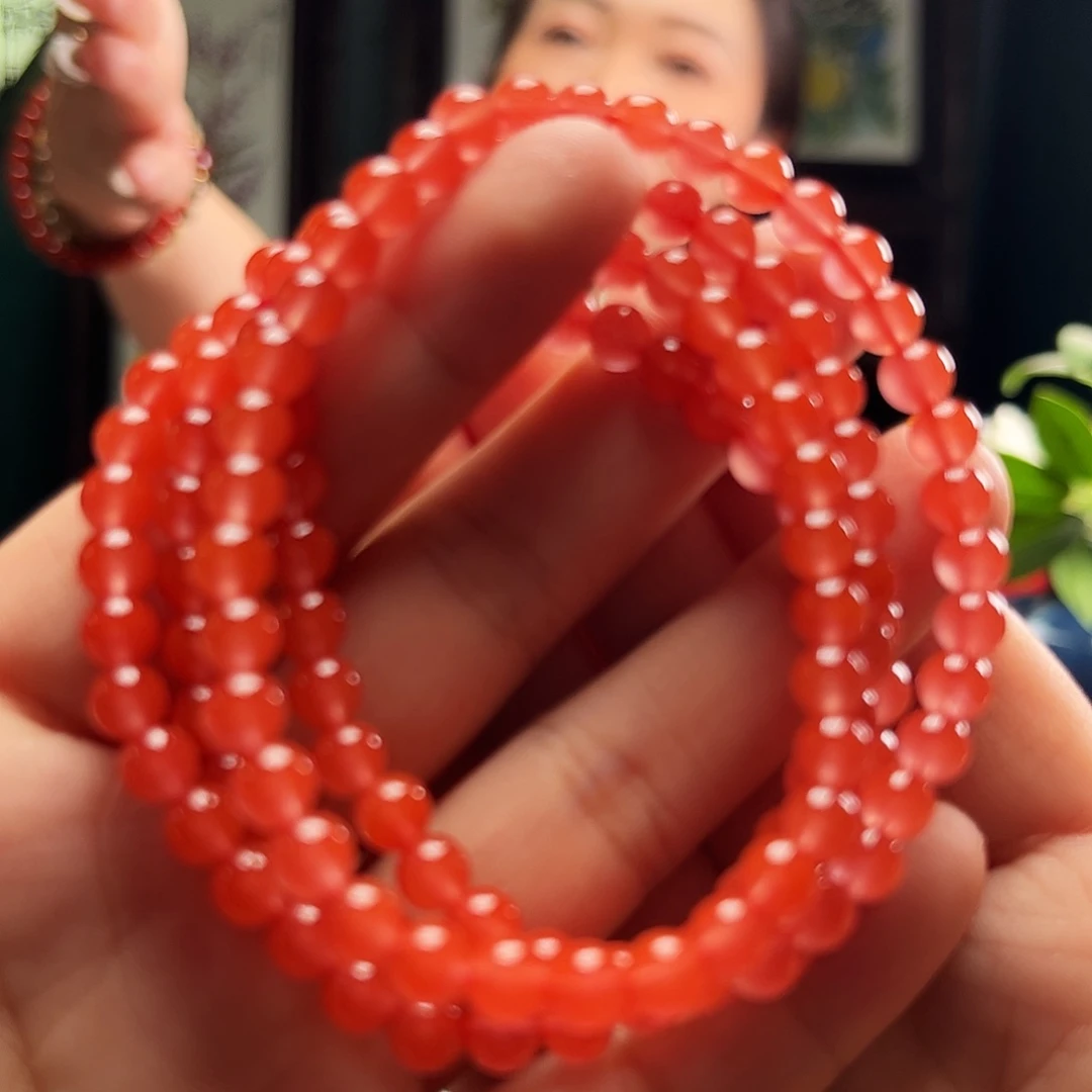 南红玛瑙未镶嵌手链
