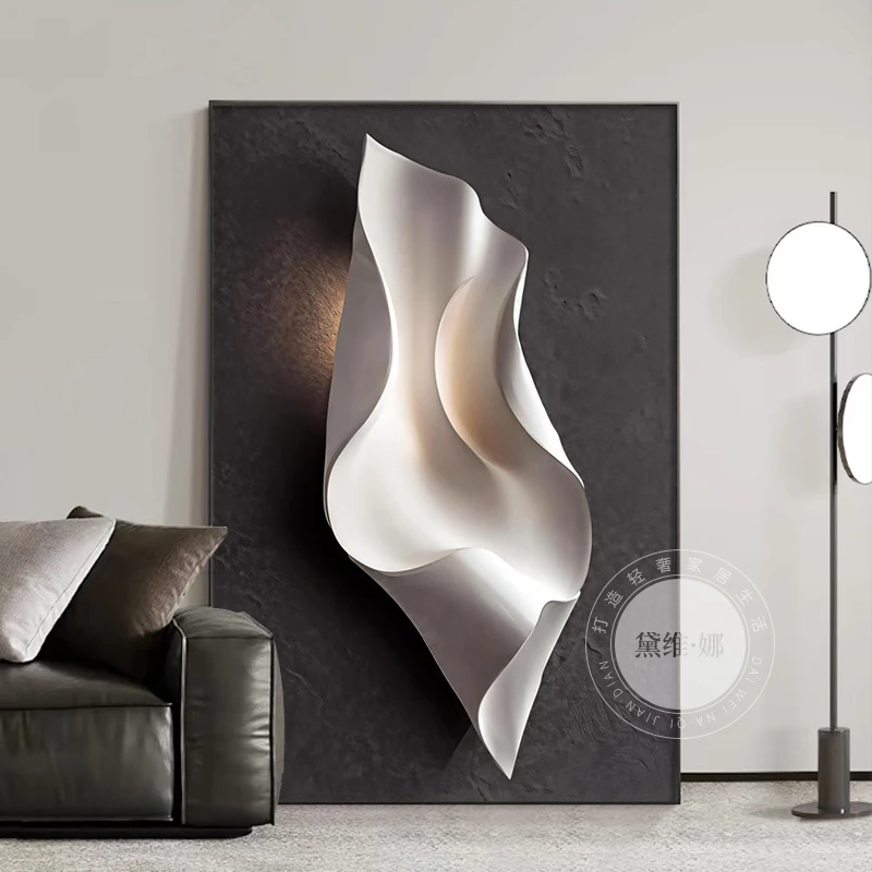 黛维·娜现代轻奢玄关装饰画简约高档艺术壁画客厅沙发背景墙挂画