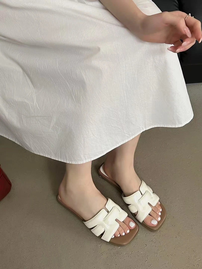 【星·Star】2516夏季新款法式气质一字外穿拖鞋露脚趾百搭