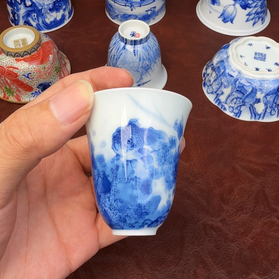人***方现代景德镇全手工全手绘茶具