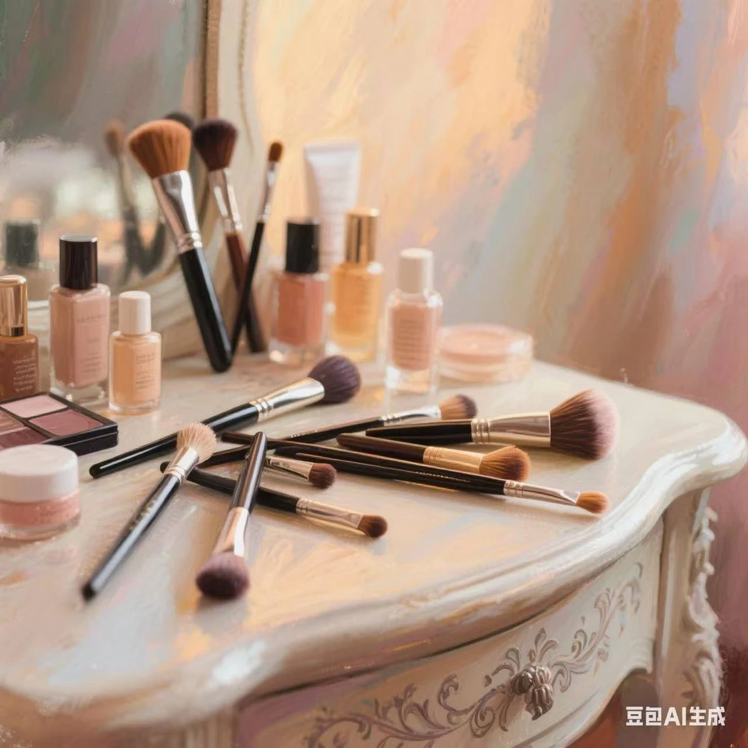 B 开头链接请拍这(迷你可爱卡通粉底刷套装铁盒装适用于腮红)