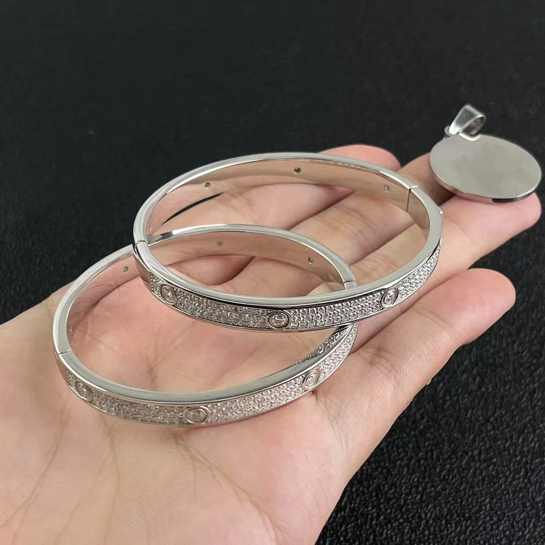 925银莫桑石银制品 【举石】X05-9819-147莫桑钻手镯(一件/自选）u