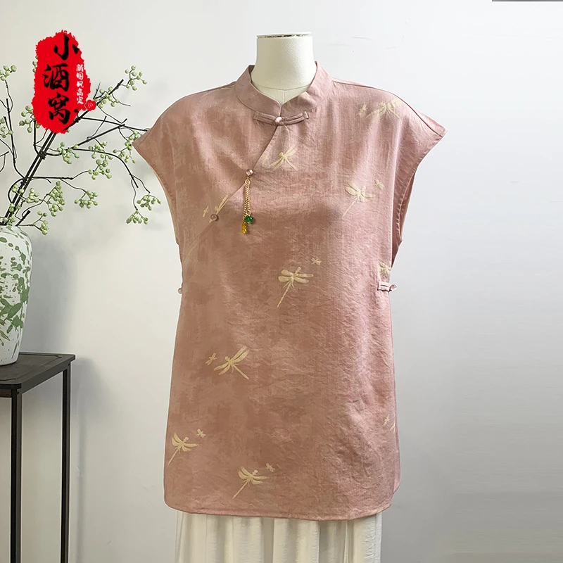 [亭亭玉立-奥黛]小酒窝新国风 新中式气质时尚提花上衣-72