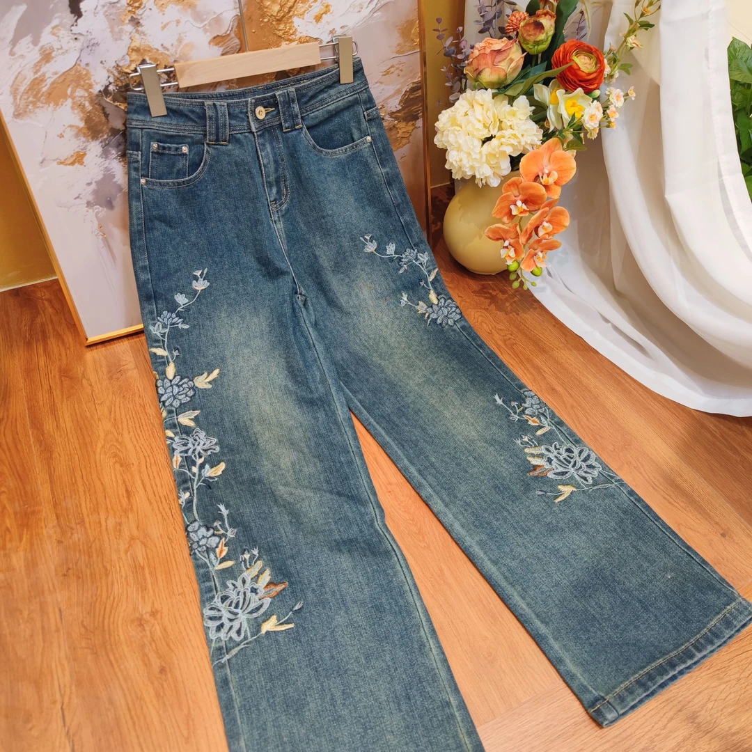 【一步幽兰】25春新款显瘦直筒牛仔裤2562FJ3549