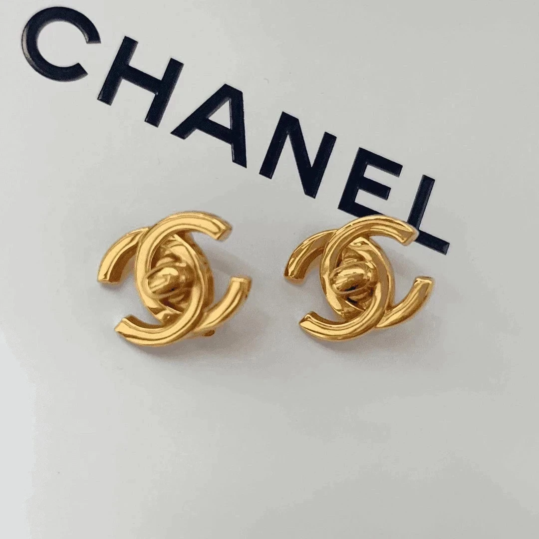 95新 Chanel/香奈儿 Chanel vintage香奈儿中古小号书包扣耳夹