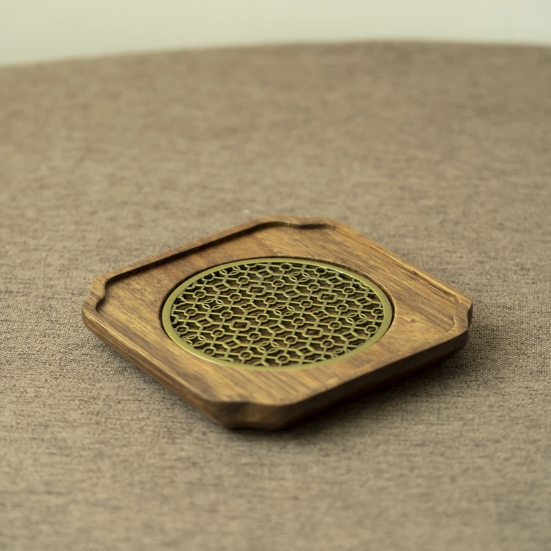 【老王】壶承南美胡桃木梅花壶承含铜片（HP78）