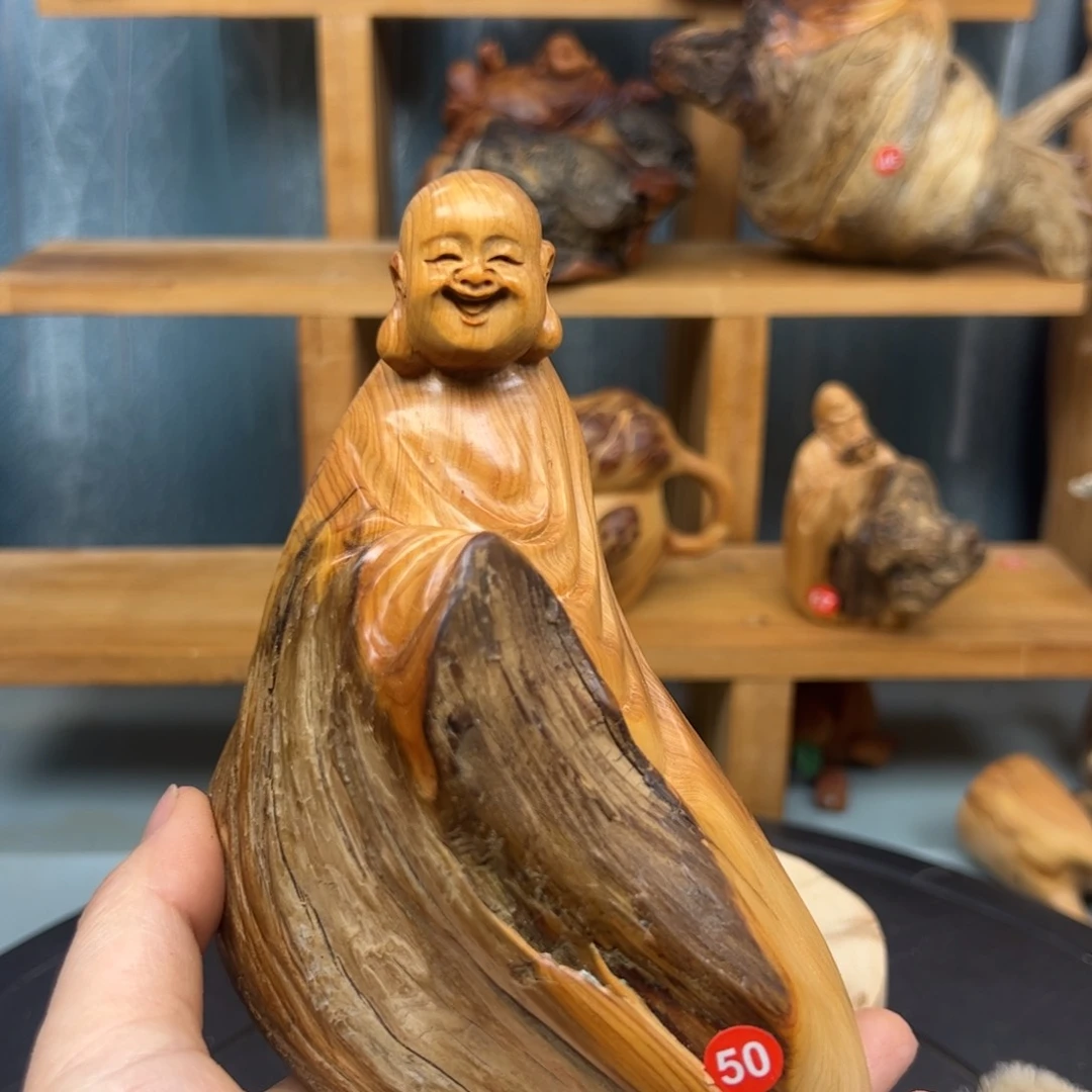 木熊*林崖柏木摆件手把件