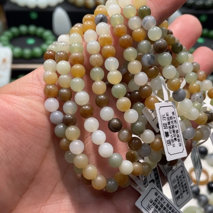 和田玉未镶嵌手串新疆料多宝卡6柔光多样性拍一发一