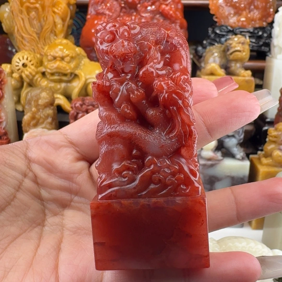 玛***卡寿山石小精品印章