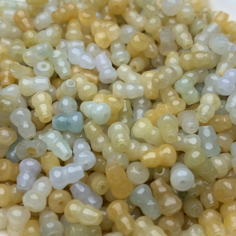 【闪购商品】翡翠手链未镶嵌卡5x7.4冰葫芦50颗