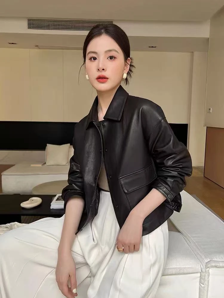 秋季新款女士外套短款2025机车风时尚上衣皮夹克