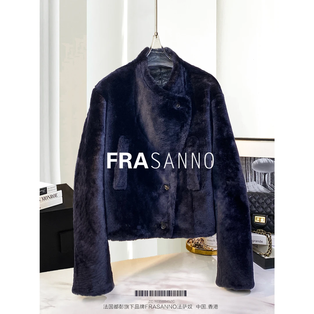 FRASANNO西班牙进口原生态皮草女外套年轻款皮毛一体2025年冬新款