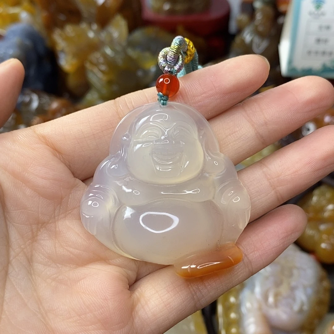宋***开玛瑙/玉髓未镶嵌吊坠