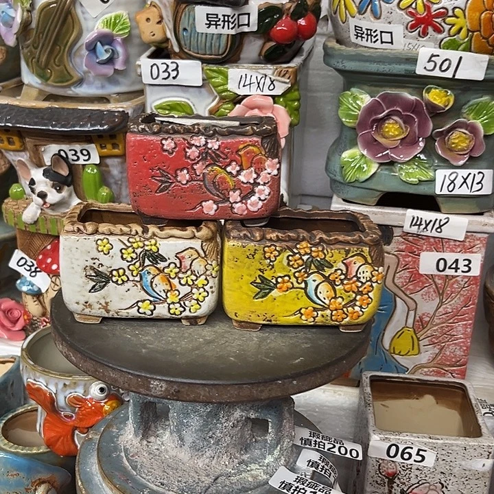 粗陶材质多肉花盆