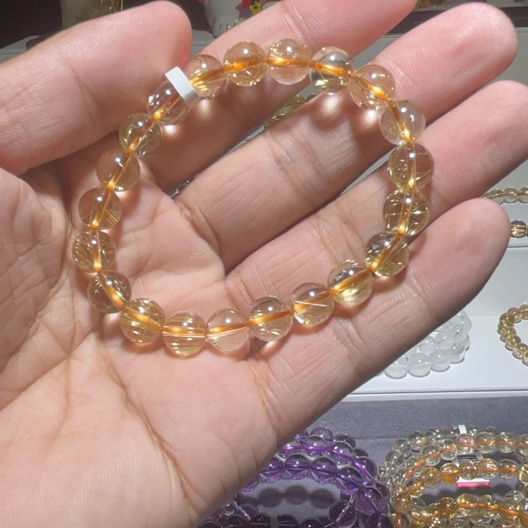 烟晶手链未镶嵌钛晶