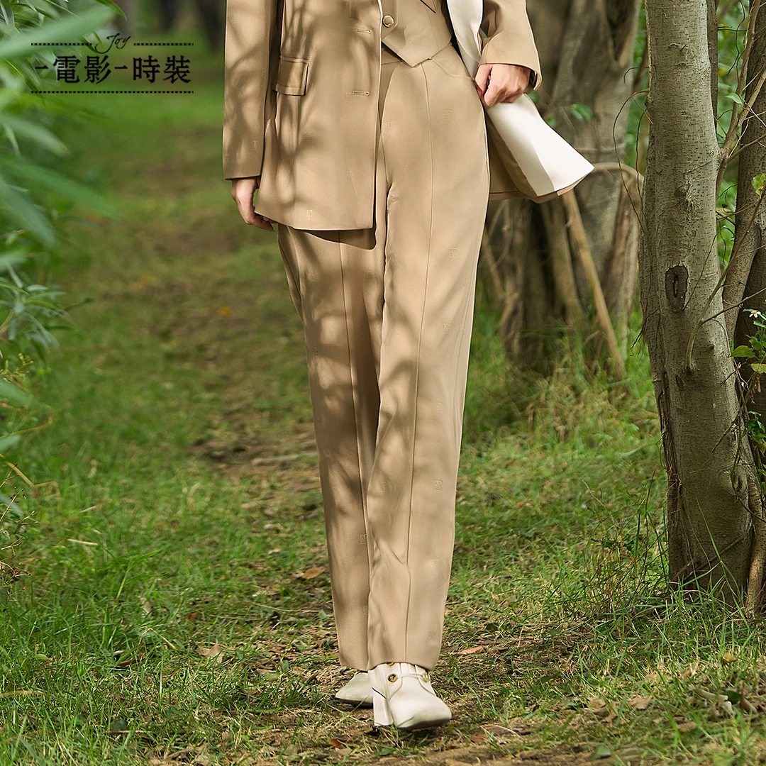 【九月专属】一电影一时装休闲裤酷飒宽松阔腿裤长款女 FECK135675