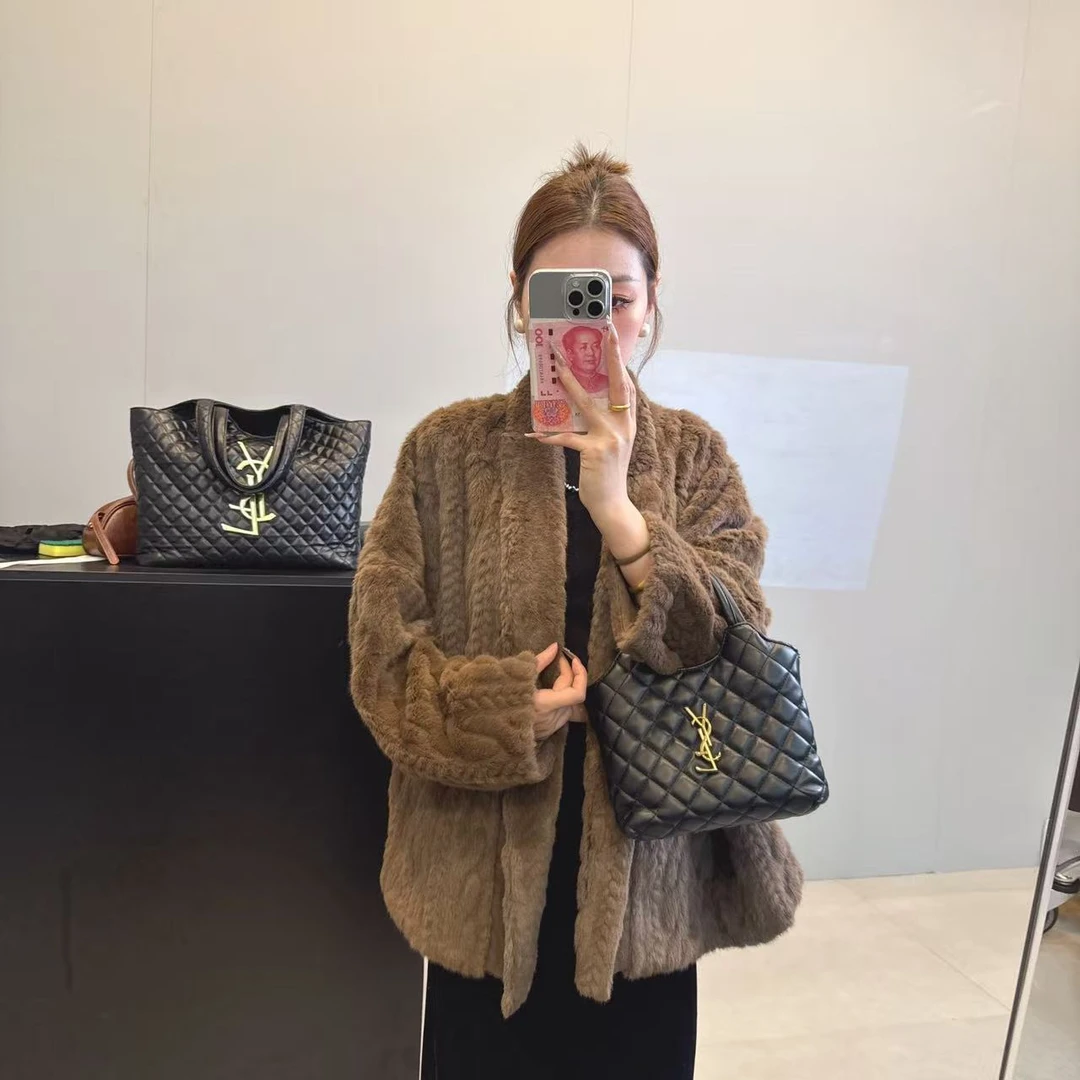 东大门韩版加厚百搭休闲时尚纹理斗篷毛毛外套