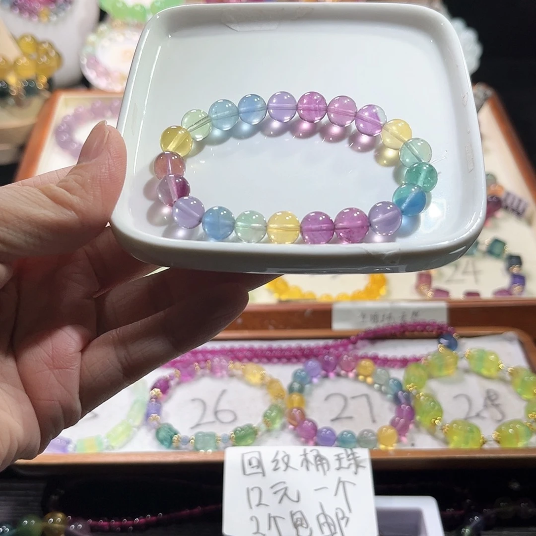 萤石未镶嵌萤石9m彩虹