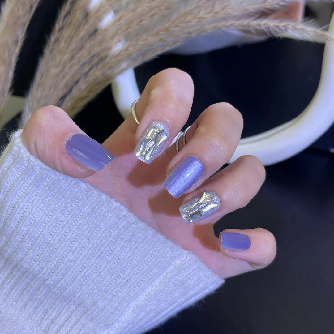 【Thankokay - 穿戴甲】工厂倒闭 轻奢高级感美甲甲片124冰海跳钻