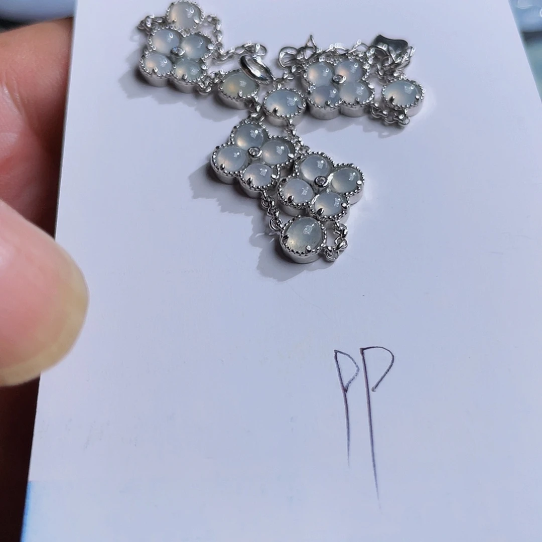 生****吊坠(不含链)银S925镀金镶嵌翡翠缅甸翡翠 A 货手链