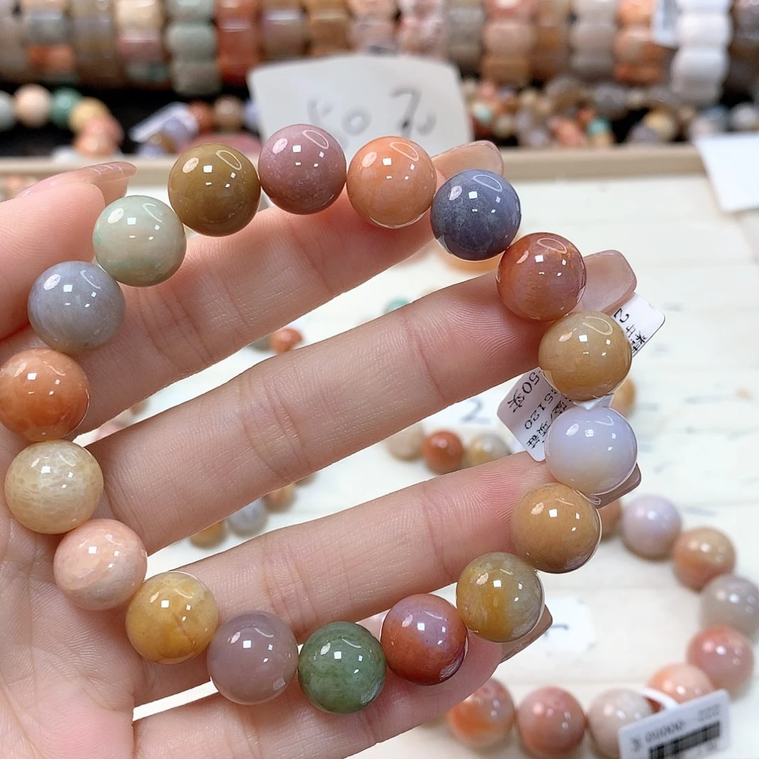 硅化珊瑚（珊瑚玉）手链未镶嵌祺*贝654